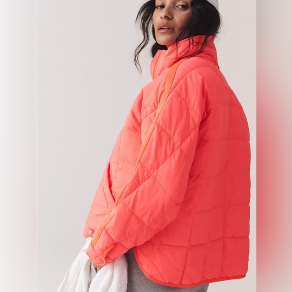 FP Movement Pippa Packable Puffer Jacket in Hot Watermelon
